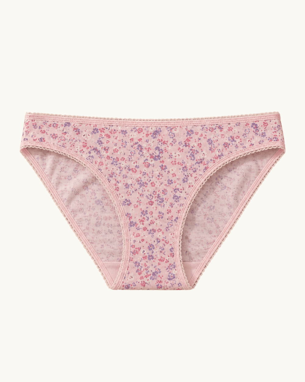 Floral Print Soft Cotton Panty - 4 Pcs Pack