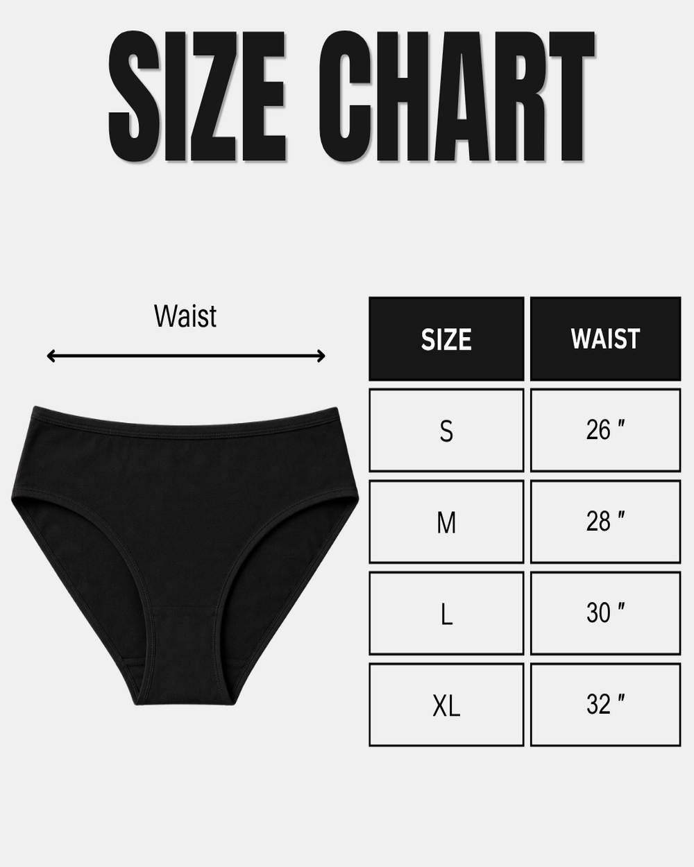 Classic Soft Cotton Panty - 3 Pcs Pack (Black Essential Edition)