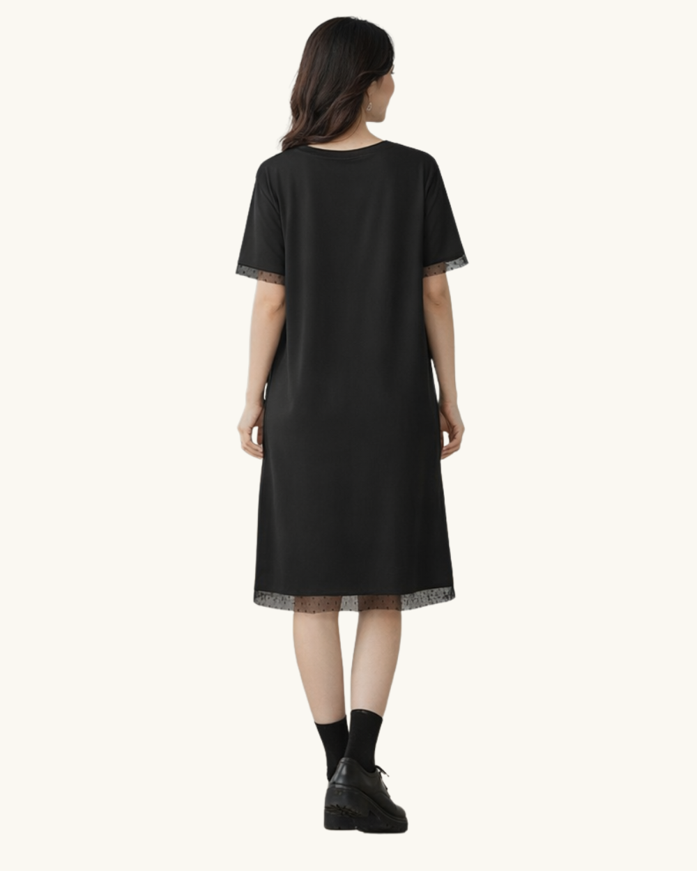 Women’s Black Long T-Shirt Dress