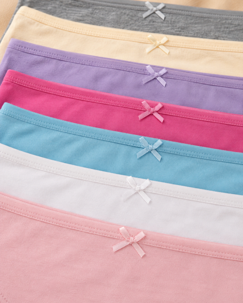 Girls Soft Cotton Panty - 4 Pcs Pack