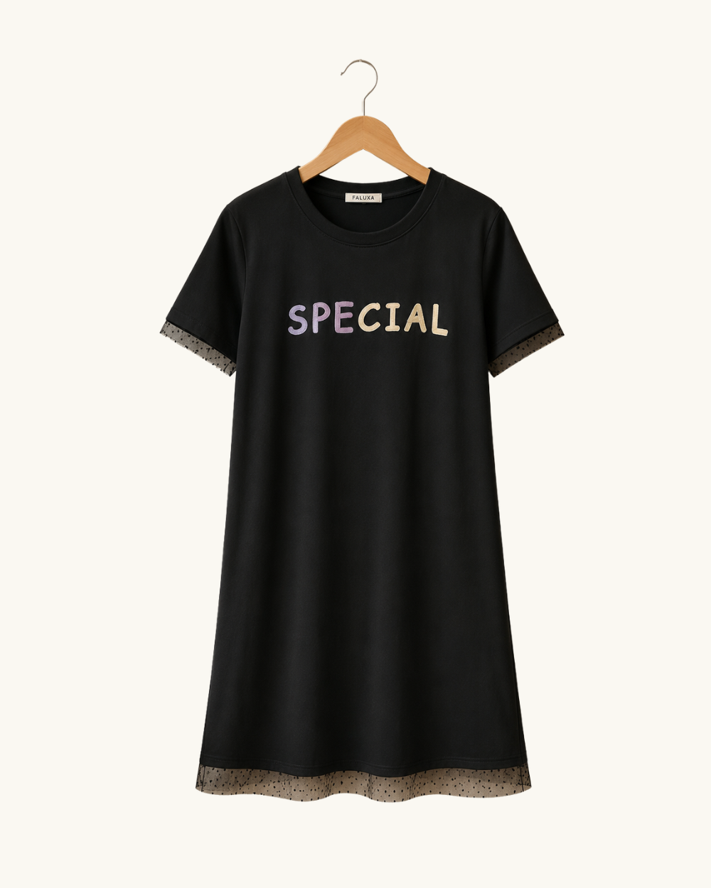 Women’s Black Long T-Shirt Dress