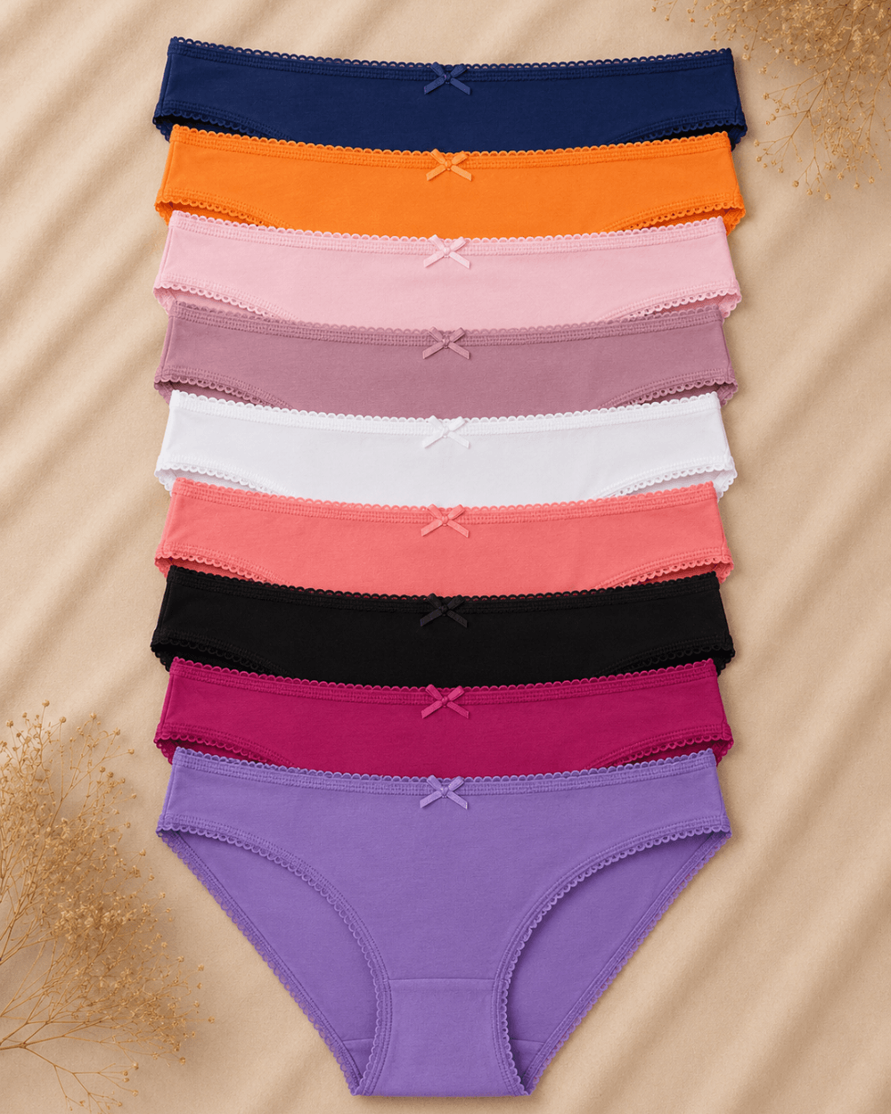 Premium Soft Cotton Panty - 4 Pcs Pack