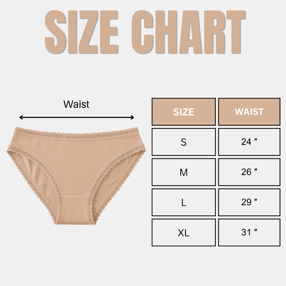 Soft Lace Cotton Panty - 4 Pcs Pack