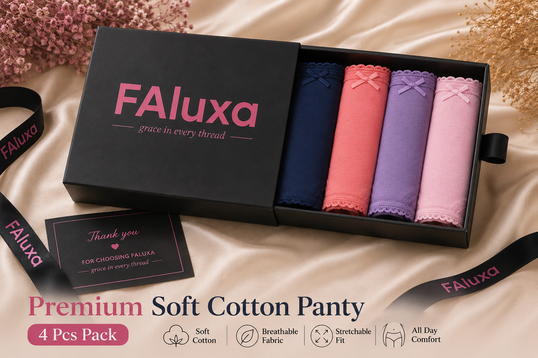 Premium Soft Cotton Panty - 4 Pcs Pack