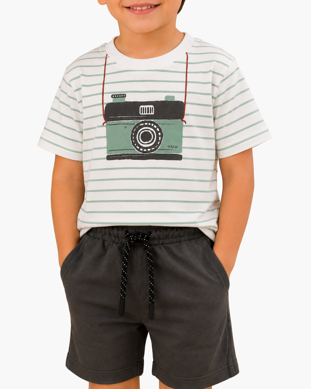 Boys Casual Cotton T-Shirt & Shorts Set
